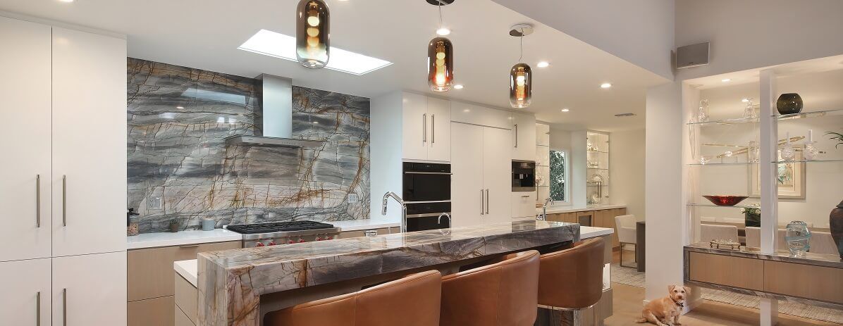 banner view of the kitchen in the River Lane project by Dean Larkin Design