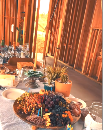 table set with food for equinox celebration at faith project | Dean Larkin Design
