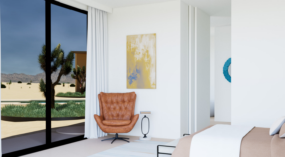 Bedroom view - Yucca Valley Faith Project - Dean Larkin Design