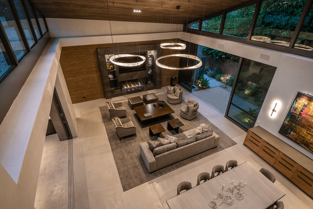 Latimer | Aerial View of Living Room | Dean Larkin Design