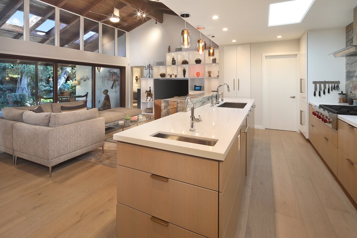 Kitchen island with champagne sink | River Lane Project | Kitchen Design's Evolution from function to luxury|Dean Larkin Design