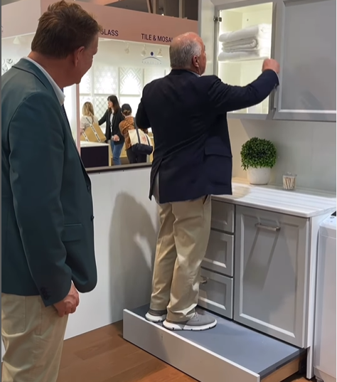Blum Smart Step, closed to form a step, which is one of the Design Innovations at KBIS 2024- Dean Larkin Design