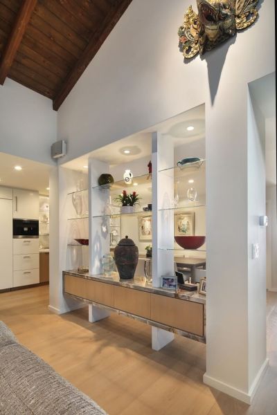 Glass curio shelves | River Lane Project | Dean Larkin Design