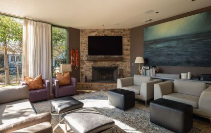 Room with fireplace of Grand Canal Project - Dean Larkin Design